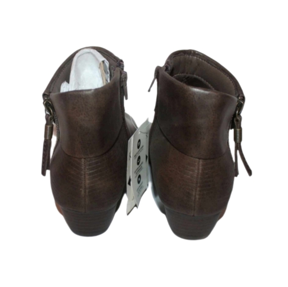 Women's PU Leather Ankle Booties - Picture 10 of 16